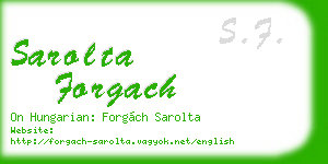 sarolta forgach business card